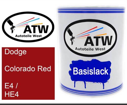 Dodge, Colorado Red, E4 / HE4: 1L Lackdose, von ATW Autoteile West.